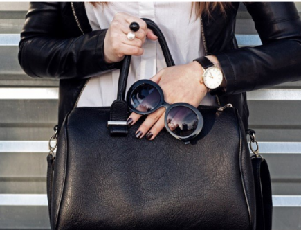 buy black leather bag