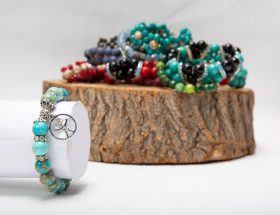 aquamarine bead bracelet